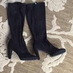 Tahari Suede Tall stretch Platform Boots